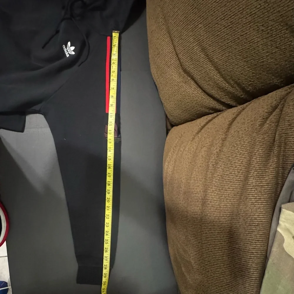 Adidas Black Hoodie with Red Accents